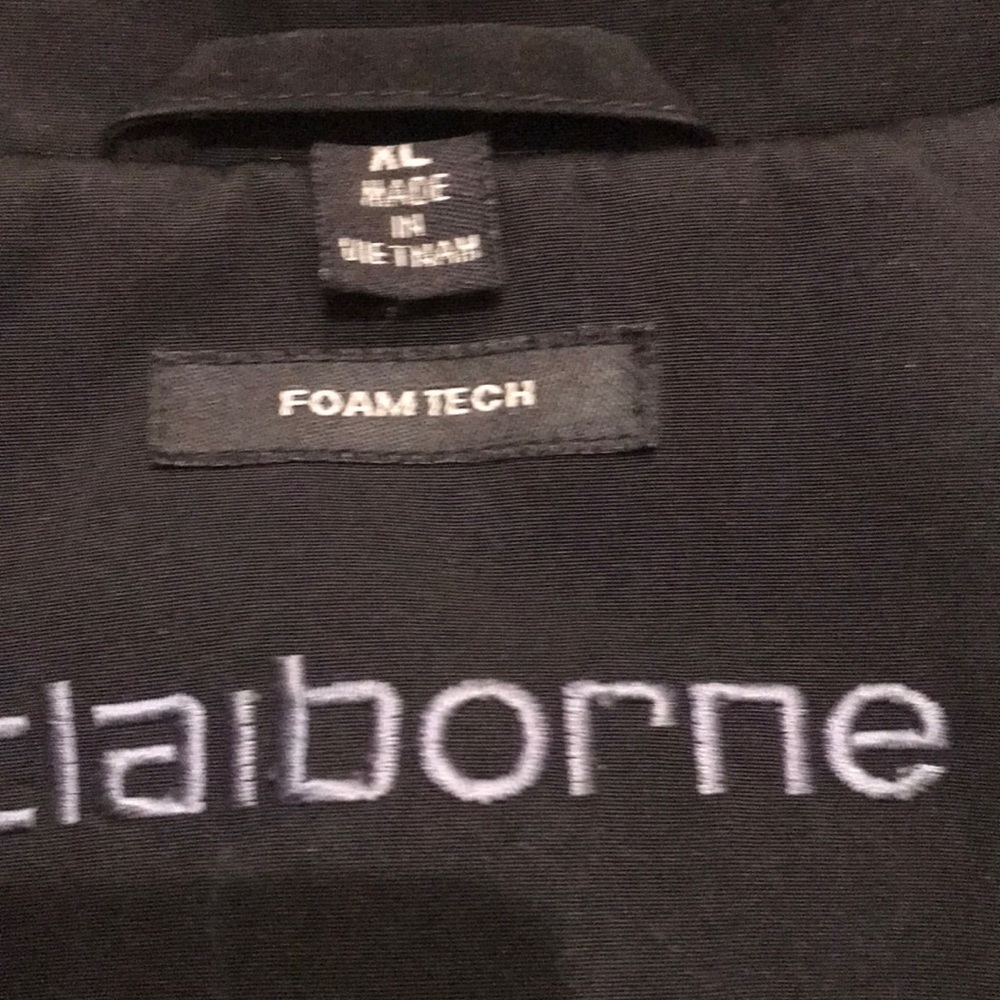 Claiborne black lined jacket outerwear size XL - Picture 3 of 5